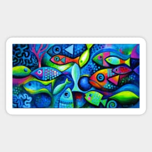 Colourful fish Sticker